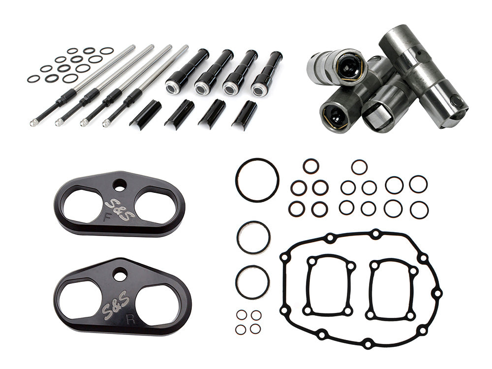 Cam Install Kit - Black Pushrods. Fits Milwaukee-Eight 2017up - Rollies Speed Shop