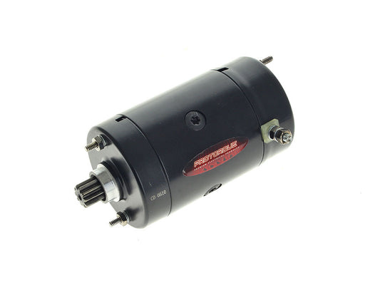 1.0kw Hitachi Starter Motor - Black. Fits Most Big Twin 1970-1988 & Sportster 1974-1976 - Rollies Speed Shop