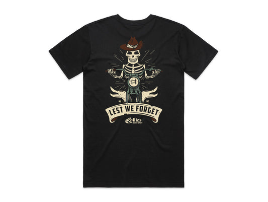Medium Rollies Anzac Day Black T-Shirt - Rollies Speed Shop