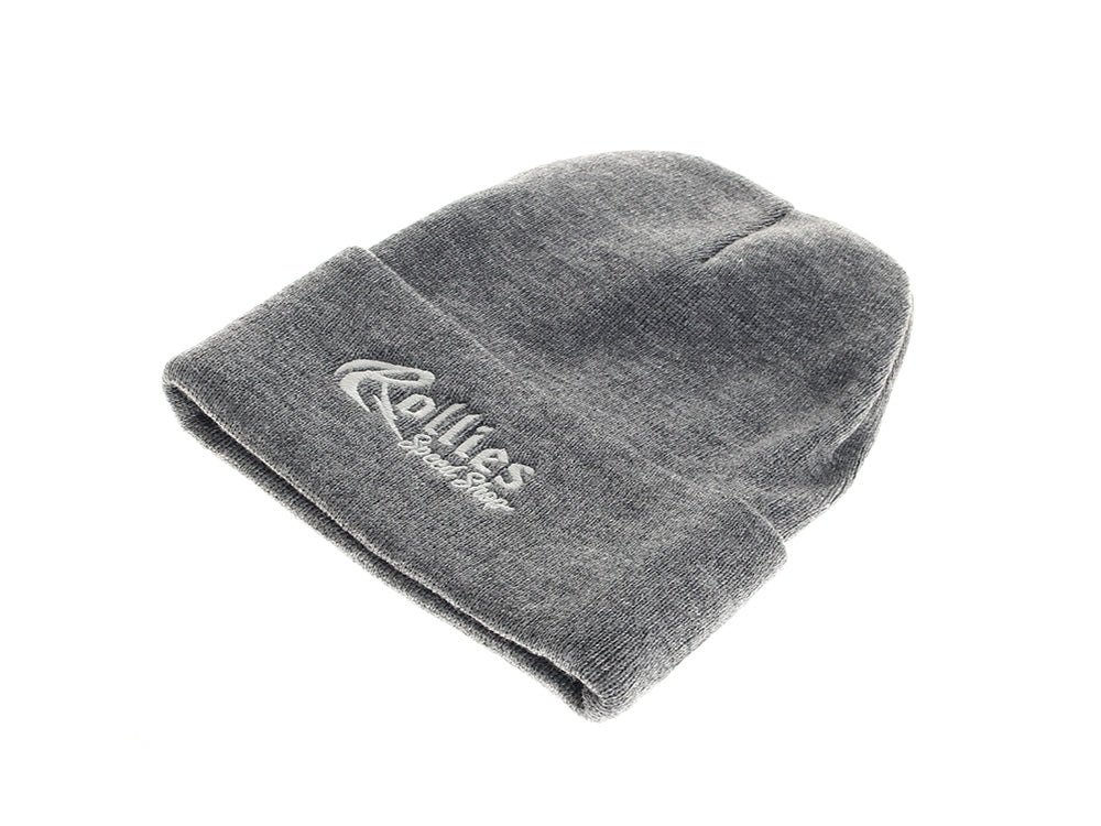 Rollies Beanie with Traditional Logo - Grey - Rollies Speed Shop