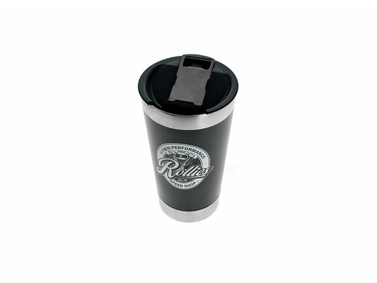20oz Double Walled Stainless Steel Beer Cup or Coffee Cup - Black - Rollies Speed Shop