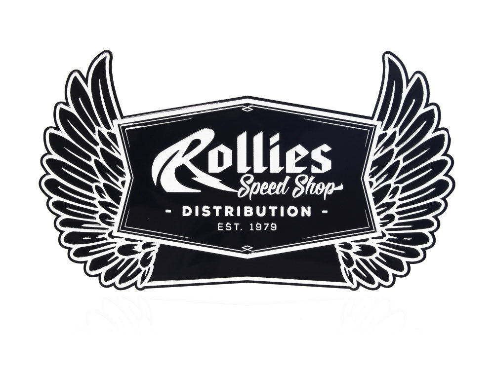 Rollies Pressed Tin Sign - Rollies Speed Shop