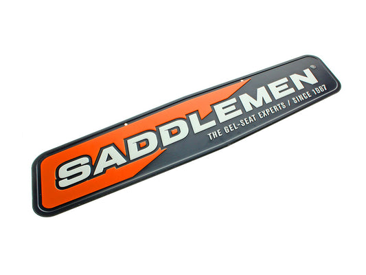 Saddlemen Metal Shop Sign - Black & Orange - Saddlemen Seats