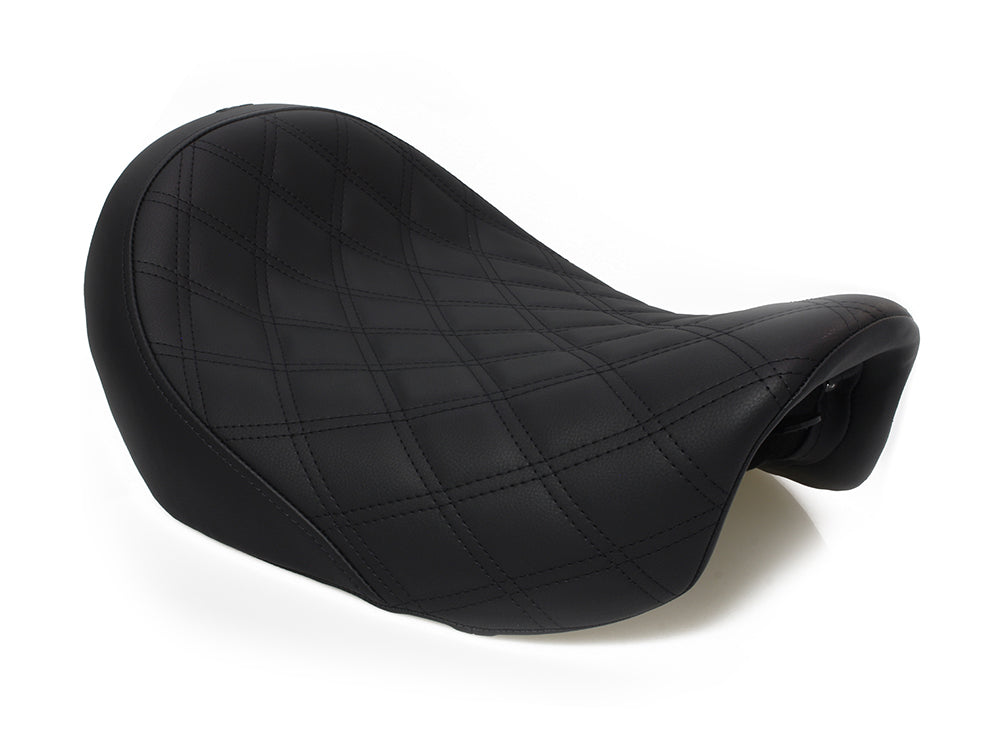 Renegade LS Solo Seat with Black Double Diamond Stitch. Fits Dyna 2006-2017. - Saddlemen Seats