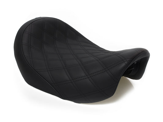 Renegade LS Solo Seat with Black Double Diamond Stitch. Fits Dyna 2006-2017. - Saddlemen Seats
