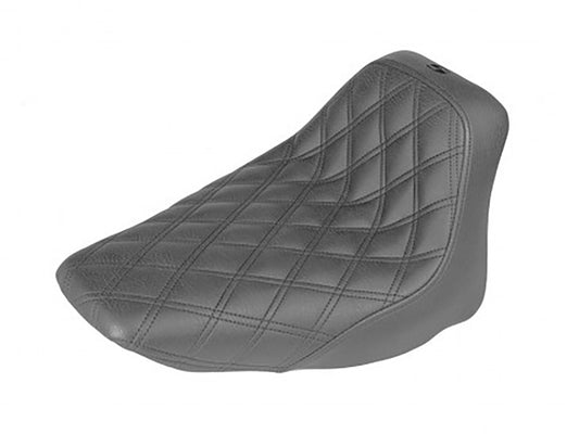 Renegade LS Solo Seat with Black Double Diamond Stitch. Fits Softail 2008-2017 with 150 OEM Rear Tyre. - Saddlemen Seats