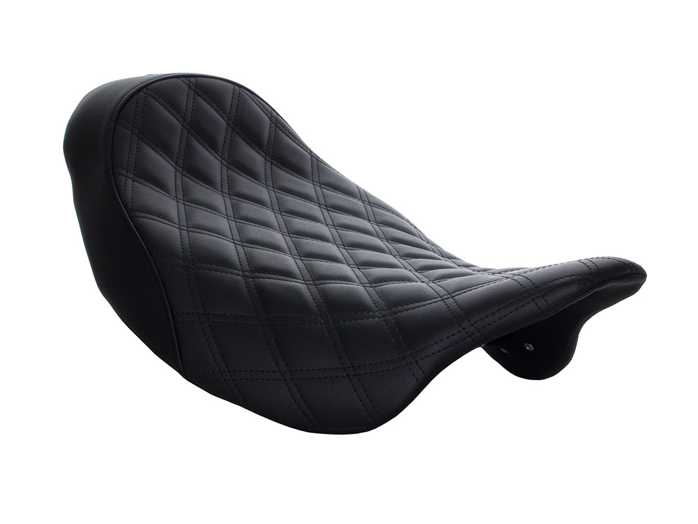 Renegade LS Solo Seat with Black Double Diamond Lattice Stitch. Fits Most Touring 2008-2024 - Saddlemen Seats