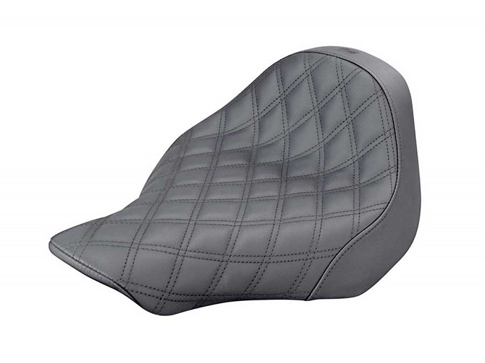 Renegade LS Solo Seat with Black Double Diamond Lattice Stitch. Fits Breakout 2013-2017. - Saddlemen Seats