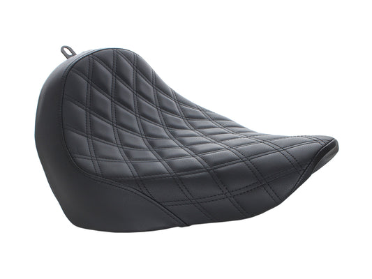 Renegade LS Solo Seat with Black Double Diamond Lattice Stitch. Fits Fat Boy 2018up & Breakout 2023up - Saddlemen Seats