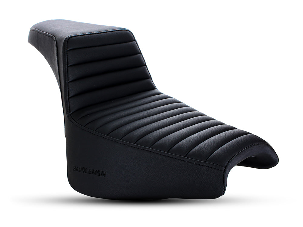 Step-Up Tuck & Roll Dual Seat. Fits Softail Street Bob 2018up & Standard 2020up. - Saddlemen Seats