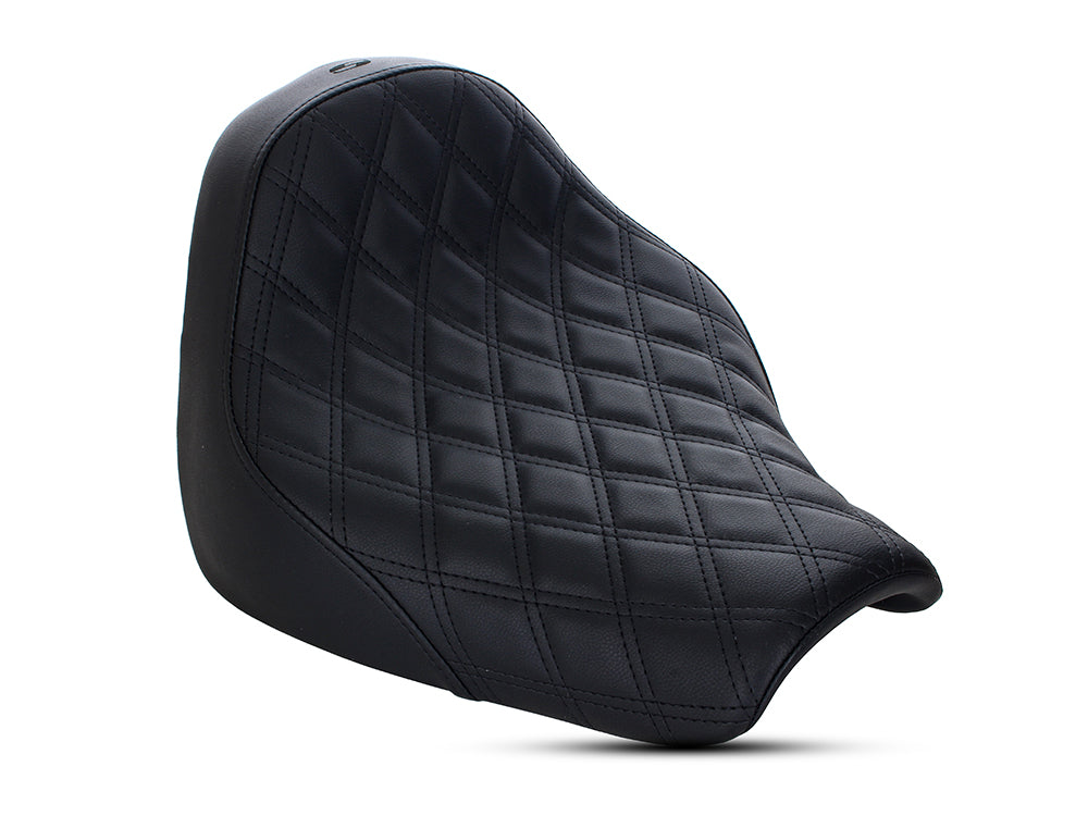 Renegade LS Solo Seat with Black Double Diamond Lattice Stitch. Fits Breakout 2018-2022 - Saddlemen Seats