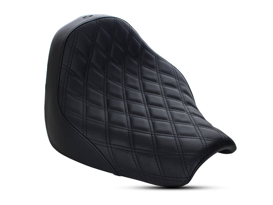 Renegade LS Solo Seat with Black Double Diamond Lattice Stitch. Fits Breakout 2018-2022 - Saddlemen Seats