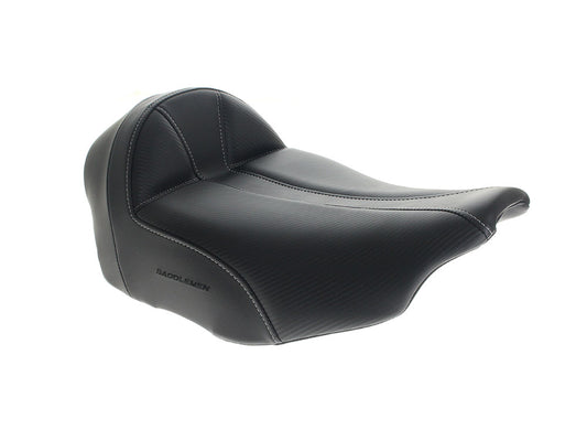 Extended Reach Dominator Solo Seat. Fits CVO Touring 2023up, Street Glide & Road Glide 2024up, Touring 2025up. Can Option a Backrest. - Saddlemen Seats