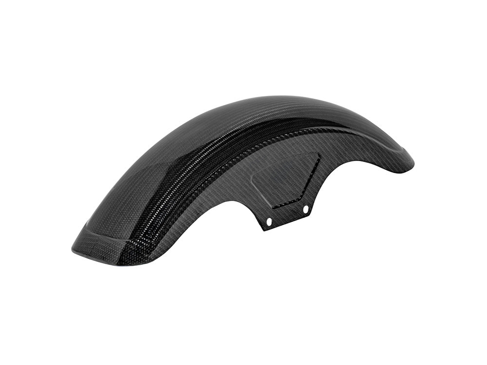 Carbon Front Fender - Gloss Finish. Fits Narrow Glide Dyna 1991-2005, FXR 1982-1994 & Sportster 1973-2021 - Saddlemen Seats