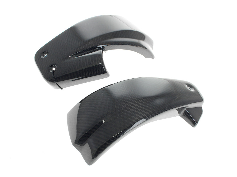Carbon Side Covers - Gloss Finish. Fits Softail 2018-2024 With Remote Preload Adjuster - Saddlemen Seats