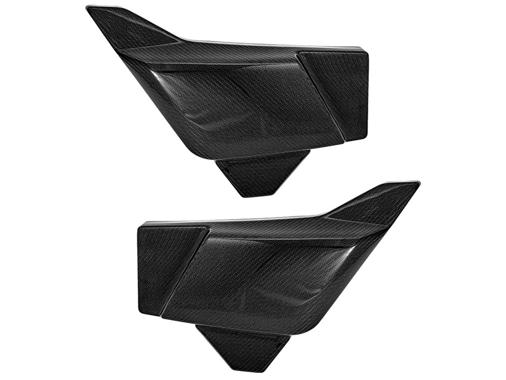 Carbon Side Covers - Gloss Finish. Fits CVO Touring 2023up, Street Glide & Road Glide 2024up, Touring 2025up - Saddlemen Seats