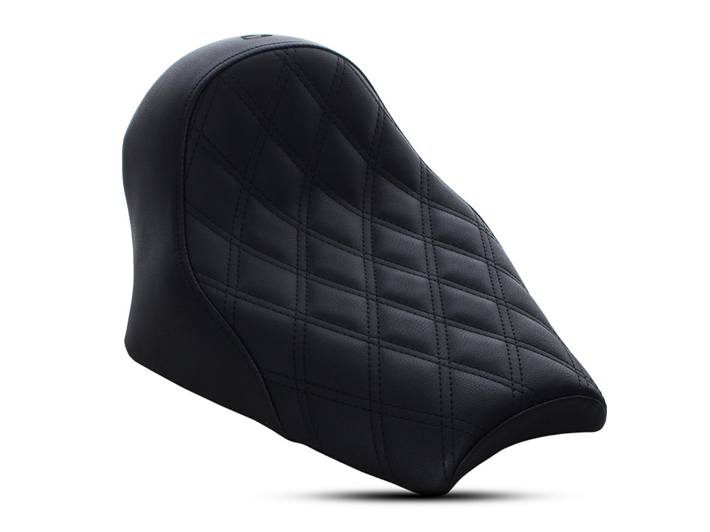 Renegade LS Solo Seat with Black Double Diamond Lattice Stitch. Fits Scout Bobber 2018-2024 - Saddlemen Seats