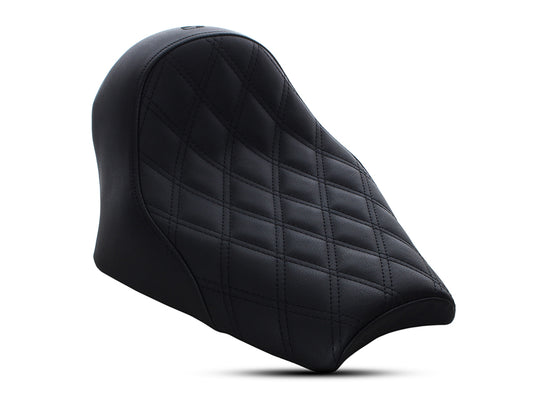 Renegade LS Solo Seat with Black Double Diamond Lattice Stitch. Fits Scout Bobber 2018-2024 - Saddlemen Seats