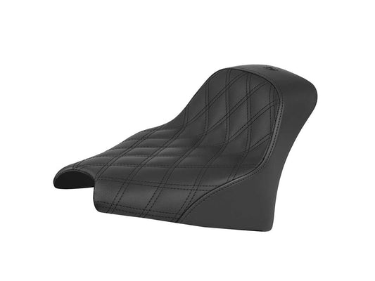 Renegade LS Solo Seat with Black Double Diamond Lattice Stitch. Fits Scout 2025up - Saddlemen Seats