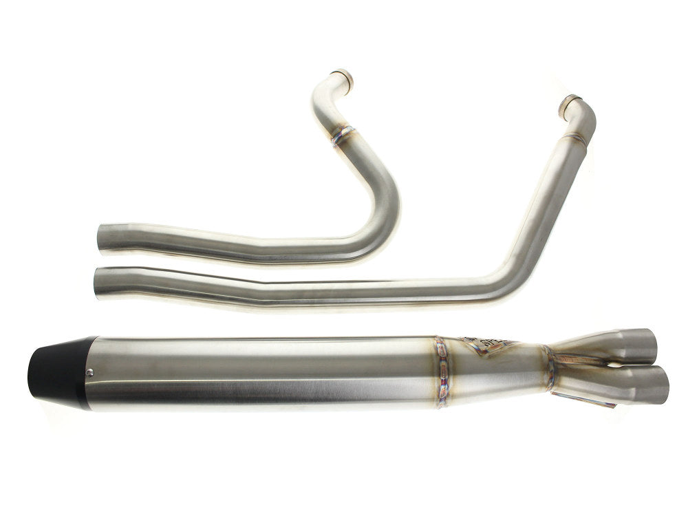 Full Length 2-into-1 Exhaust with Billet End Cap - Stainless Steel. Fits Touring 1995-2016. - Sawicki Speed