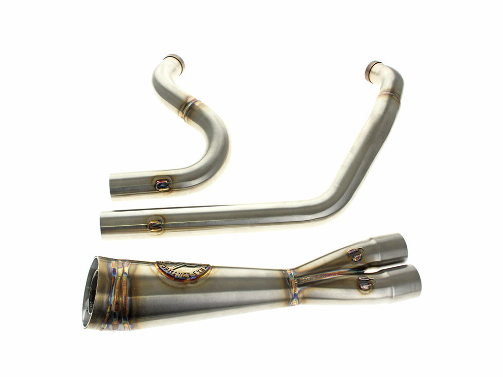 Shorty 2-into-1 Exhaust with RT End Cap - Stainless Steel. Fits Touring 2017up. - Sawicki Speed
