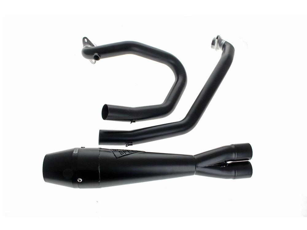 Shorty 2-into-1 Exhaust with Billet End Cap - Black. Fits Indian Scout 2015-2024 - Sawicki Speed