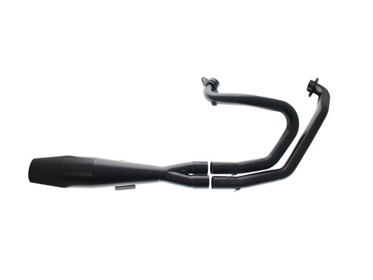 Shorty 2-into-1 Exhaust with Welded End Cap - Black. Fits Indian Scout 2015-2024 - Sawicki Speed