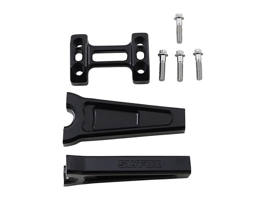 6in. Straight Risers - Black. Fits 1in. Handlebar - Slyfox