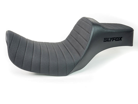Highnoon Tuck N Roll Dual Seat. Fits Dyna 1996-2003 - Slyfox