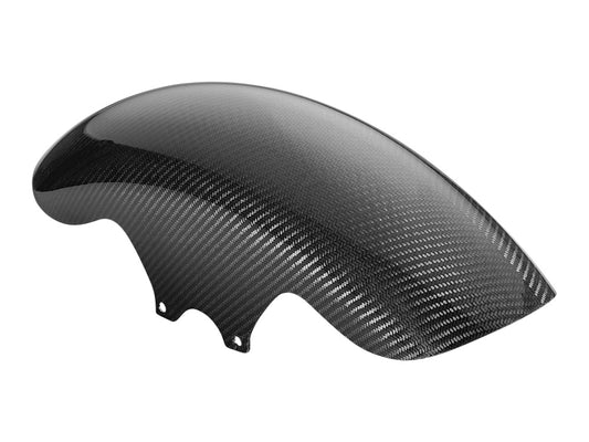 Shorty Carbon Front Fender - Gloss Finish. Fits Most Touring 2014-2024 with 19in. Front Wheel - Slyfox