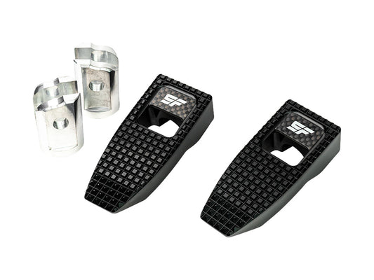 Slim Speed Footpegs - Black. Fits Softail 2018up Front Rider - Slyfox