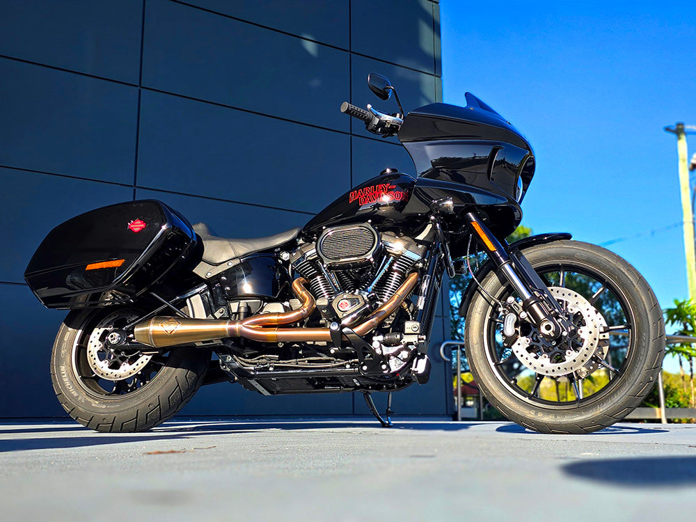 2-into-1 4.5in. Big Bore Exhaust - Stainless Steel. Fits Softail 2018up Non-240 Rear Tyre Models. - SP Concepts Exhaust