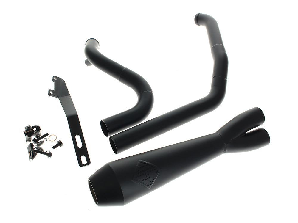 2-into-1 LaneSplitter Exhaust - Black. Fits Touring 2017up. - SP Concepts Exhaust