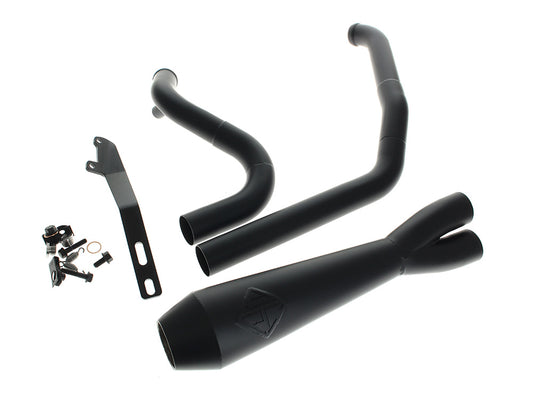 2-into-1 LaneSplitter Exhaust - Black. Fits Touring 2017up. - SP Concepts Exhaust