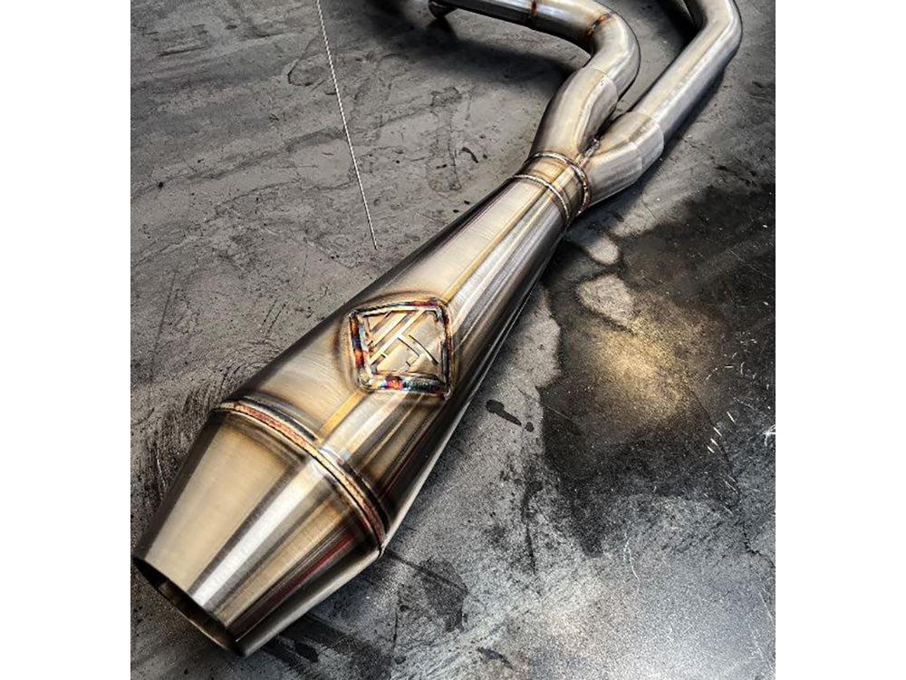 2-into-1 4.5in. Big Bore Exhaust With ProFlo Headers - Stainless Steel. Fits Touring 2017up - SP Concepts Exhaust