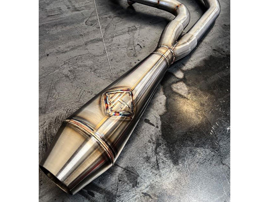 2-into-1 4.5in. Big Bore Exhaust With ProFlo Headers - Stainless Steel. Fits Touring 2017up - SP Concepts Exhaust