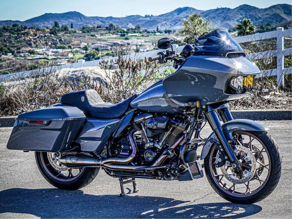 2-into-1 4.5in. Big Bore Exhaust - Stainless Steel. Fits Touring 2017up. - SP Concepts Exhaust