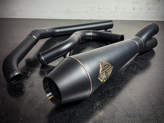 2-into-1 LaneSplitter Exhaust - Black Onyx. Fits Dyna 2006-2017 - SP Concepts Exhaust