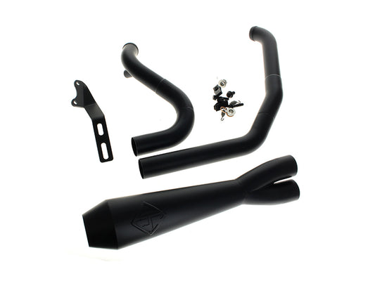 2-into-1 LaneSplitter Exhaust - Black. Fits Dyna 2006-2017 - SP Concepts Exhaust