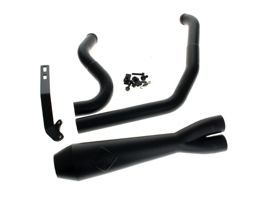 2-into-1 LaneSplitter Exhaust - Black. Fits Dyna 1999-2005 - SP Concepts Exhaust