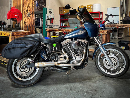 2-into-1 LaneSplitter Exhaust - Stainless Steel. Fits Dyna 1999-2005 - SP Concepts Exhaust