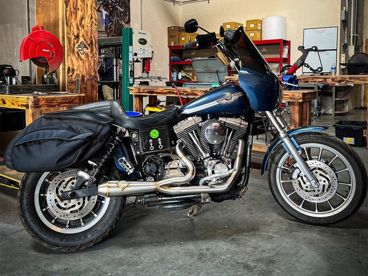 2-into-1 4.5in. Big Bore Exhaust - Stainless Steel. Fits Dyna 1999-2005 - SP Concepts Exhaust