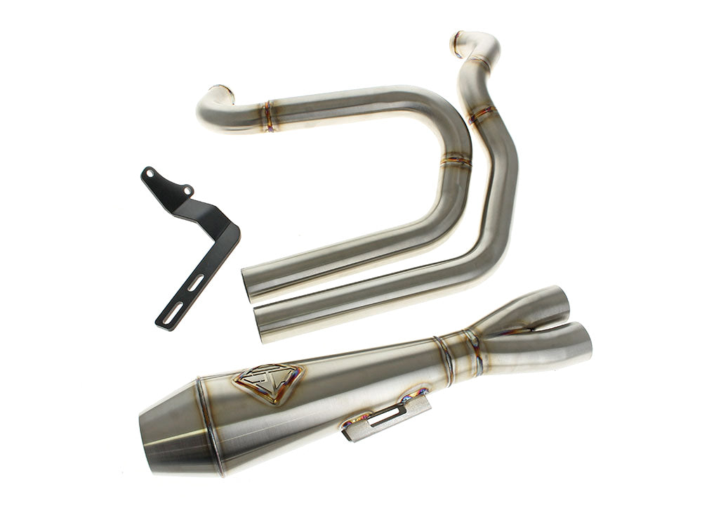 2-into-1 4.5in. Big Bore Exhaust - Stainless Steel. Fits FXR 1987-1994 - SP Concepts Exhaust