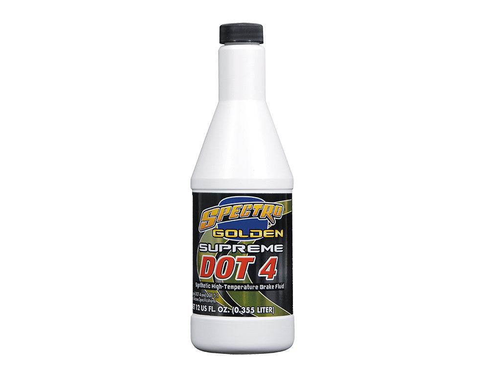 Golden Supreme DOT 4 Brake Fluid. 12oz Bottle (355ml) - Spectro Oils