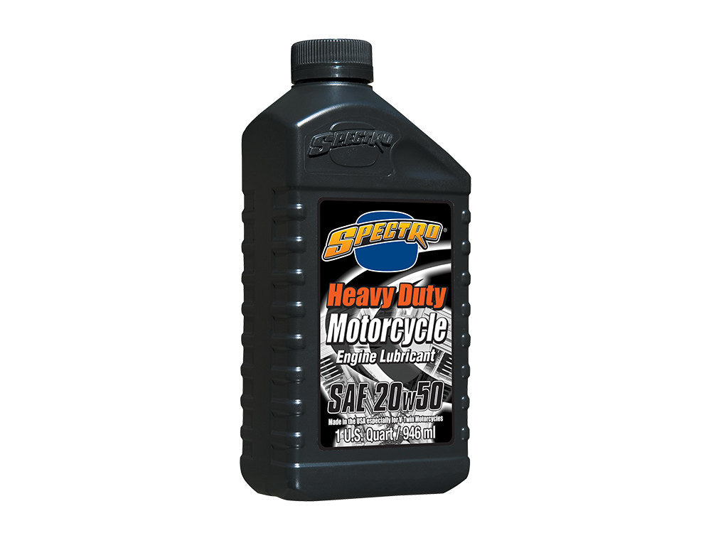 Heavy Duty Engine Oil. 20w50 1 Quart Bottle (946ml). Fits Big Twin 1984up. - Spectro Oils