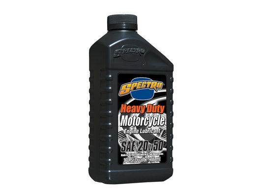 Heavy Duty Engine Oil. 20w50 1 Quart Bottle (946ml). Fits Big Twin 1984up. - Spectro Oils