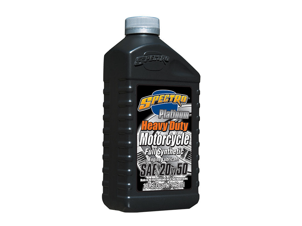 Heavy Duty Platinum Full Synthetic Engine Oil. 20w50 1 Quart Bottle (946ml). Fits Big Twin 1984up - Spectro Oils