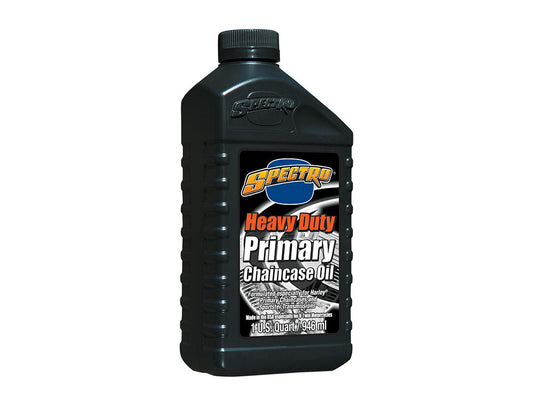 Heavy Duty Primary Chaincase Oil. 85w 1 Quart Bottle (946ml). Fits Big Twin Primary & Sportster Transmission/Chaincase. - Spectro Oils