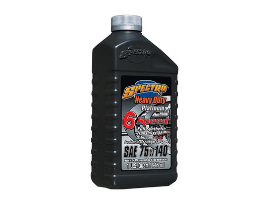 Heavy Duty Platinum Full Synthetic 6 Speed Transmission Oil. 74w140 1 Quart Bottle (946ml). Fits Big Twin 2006up. - Spectro Oils