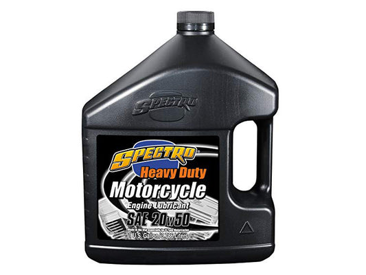 Heavy Duty Engine Oil. 20w50 1 Gallon Bottle (3.786ltr). Fits Big Twin 1984up. - Spectro Oils